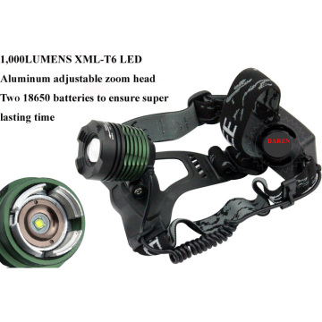 High Power imperméable à l&#39;eau CREE T6 LED 1000lm Headlamp Bicycle Camping Head Light Lamp